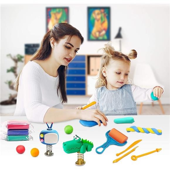 Modeling Clay Kit - 36 Colors Air Dry Magic Clay with Sculpting Tool For Kids - Picture 6 of 6